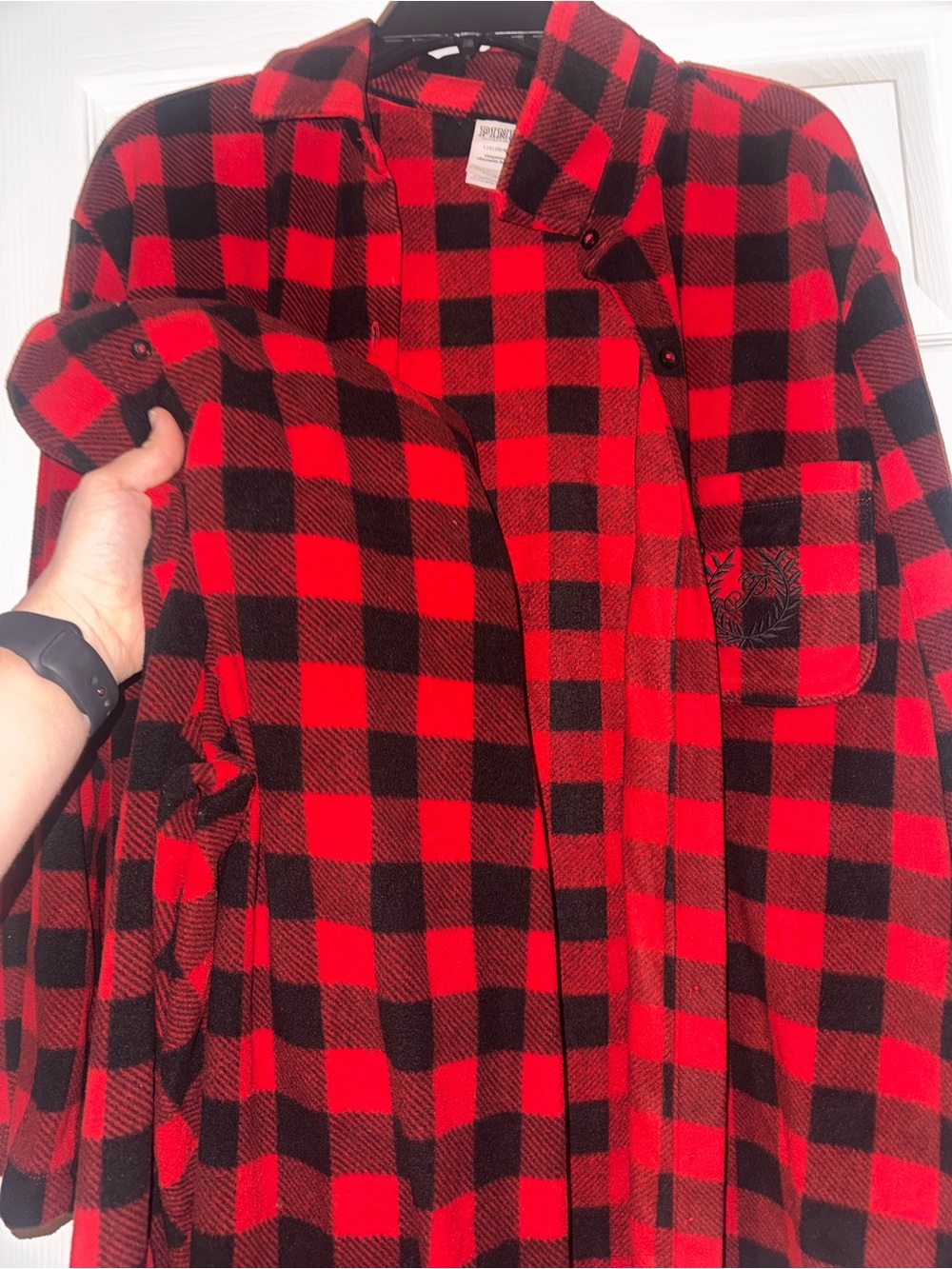 PINK Victoria's Secret Buffalo Check Pajama Set